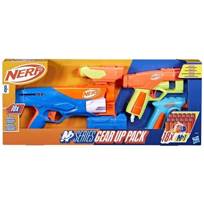 Nerf N Series Gear Up Pack, 3 Blasters, 18 fléchettes Nerf N1 compatibles Uniquement avec Les Blasters Nerf N Series-7