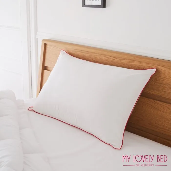 My Lovely Bed - Oreiller 50x70 cm Naturel - Garnissage Plume et Duvet - Enveloppe 100% Coton - Gonflant et Moelleux - Haute Qualité-2