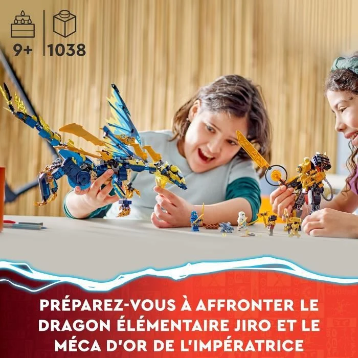 LEGO® NINJAGO 71796 Le Dragon Élémentaire contre le Robot de l’Impératrice, Grand Jouet-2