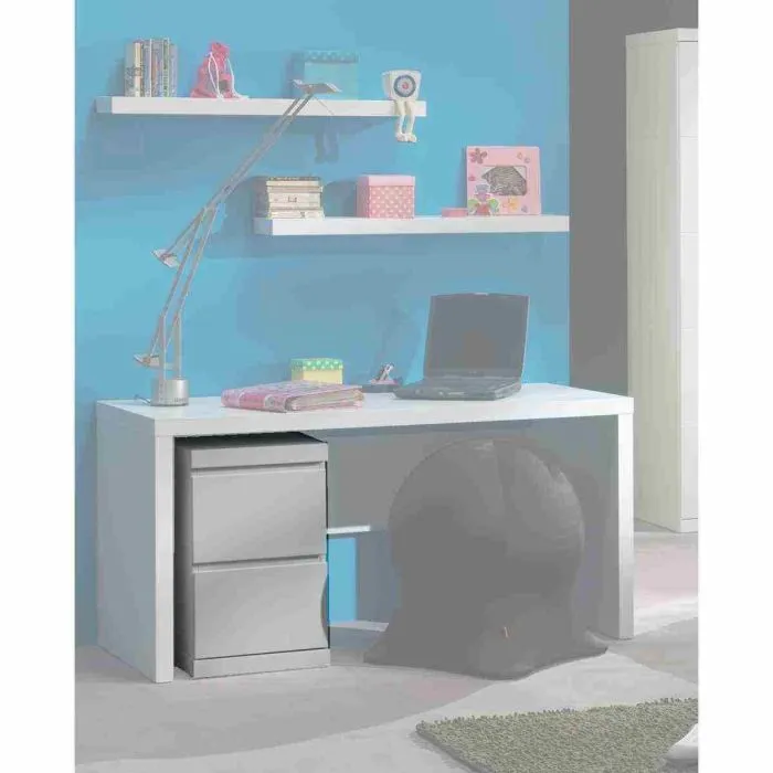 Vipack - Caisson bureau 40 cm laqué Blanc - LARA-1