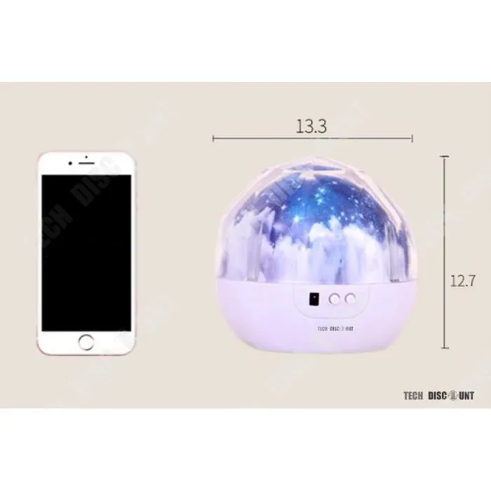 TD® veilleuse projecteur enfant bebe lumineuse plafond etoiles planetes projection fille gargon Led de nuit automatique eclairage-2