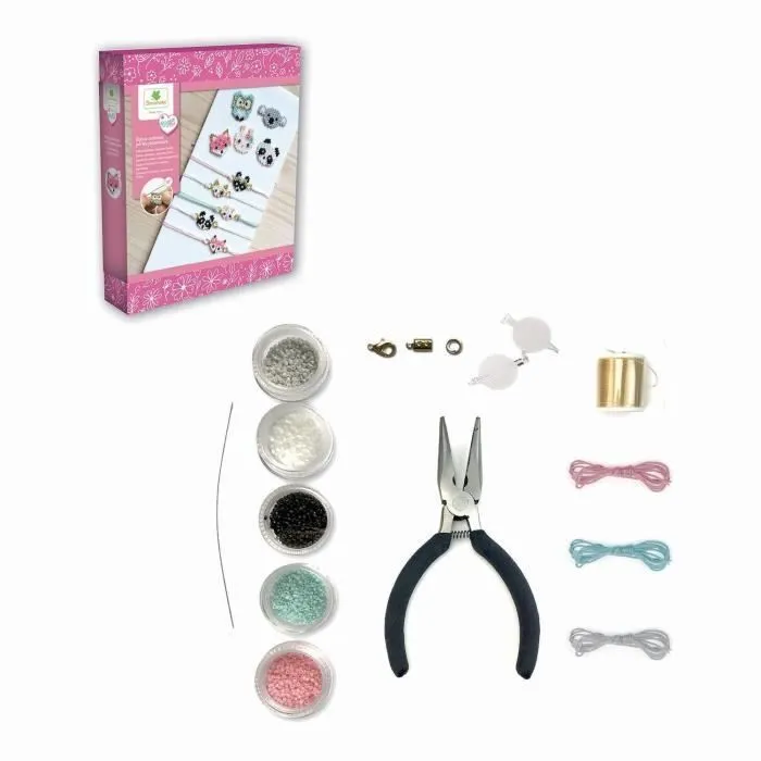 Boîte à bijoux perles japonaises - SYCOMORE - pour filles de 7 ans et plus - rose