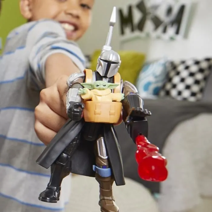 MixMashers Mandalorien et Grogu, figurine deluxe personnalisable à mélanger et combiner avec accessoires, Star Wars, Dès 4 ans-3