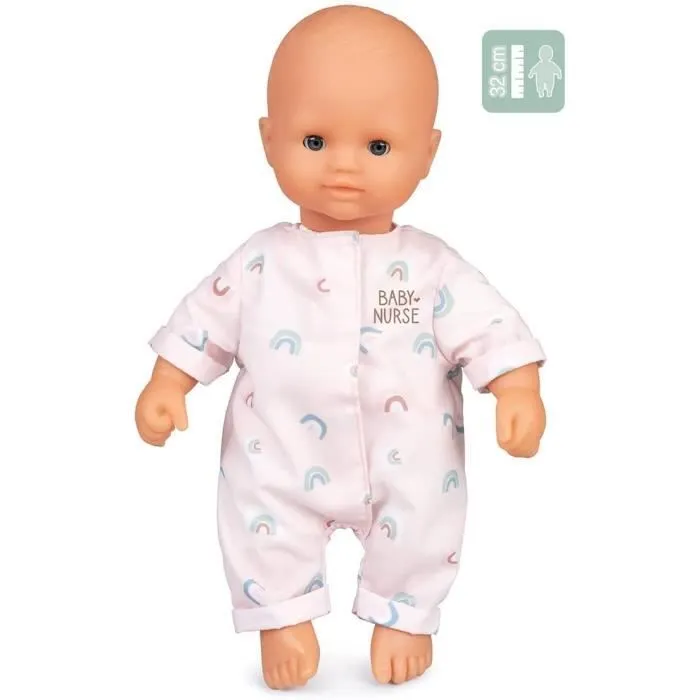 Poupon Baby Nurse bébé d'amour 32 cm - Smoby - Mixte - Souple - Tenue colorée-1