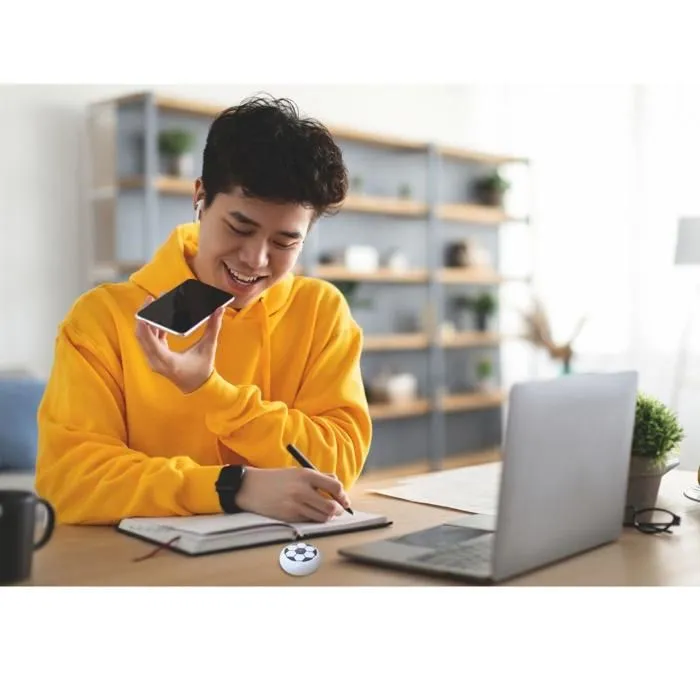 Écouteurs sans fil Bluetooth Football avec étui de chargement et de rangement-3