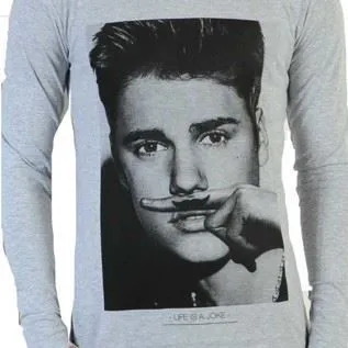 Tee Shirt Little Eleven Paris Bieber LS Mixte - Gris-3