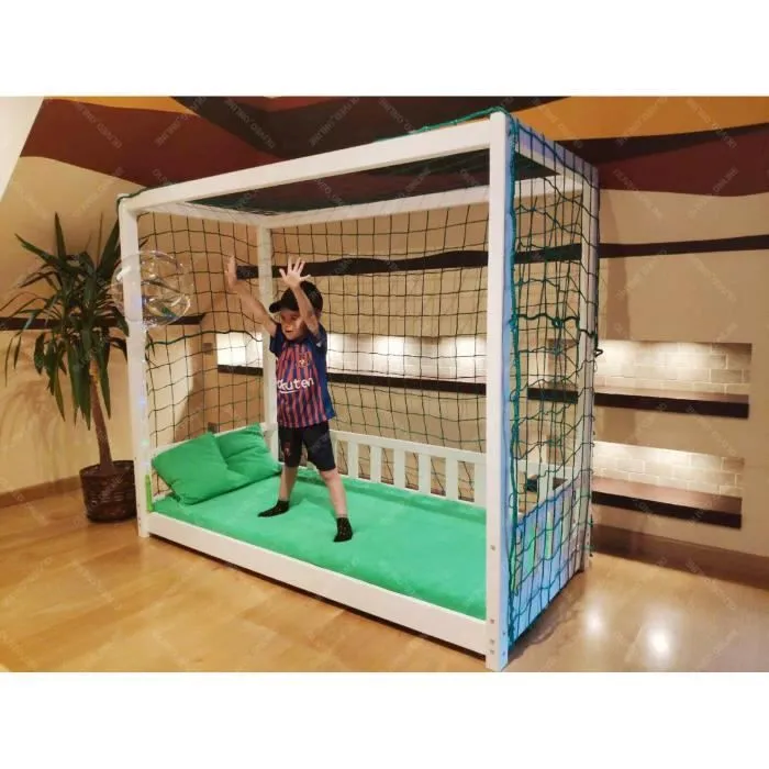 Lit Cabane Football pour enfants - 120x60cm-1