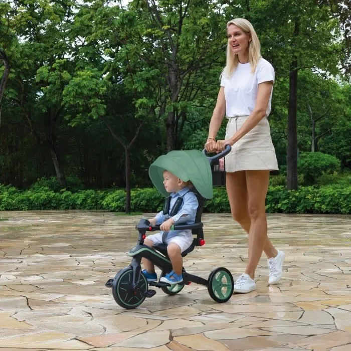 Tricycle évolutif EXPLORER 4 EN 1 PLIABLE - GLOBBER - Olive - Draisienne - de 10 mois à 5 ans - Montage sans outils-6