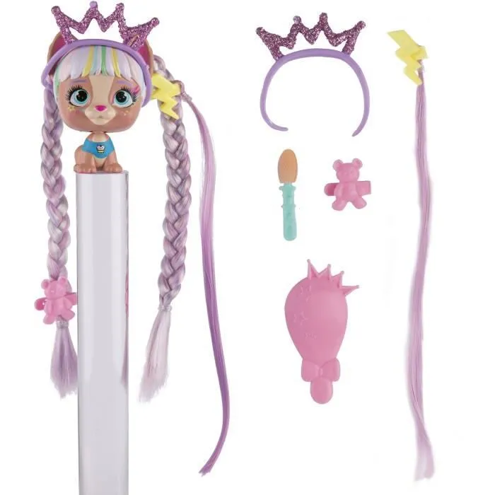 VIP Pets Mini Fans - IMC TOYS - 12 modèles + 1 rare à collectionner - cheveux EXTRA longs - 6 surprises incluses-1