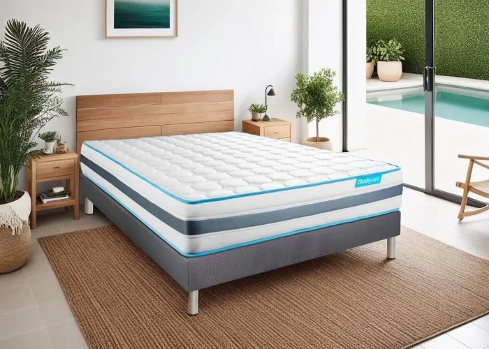 Matelas 140x190 cm BodyFlex Ressorts ensachés et mémoire de forme - epaisseur 26 cm - Equilibré - 7 zones de confort-1