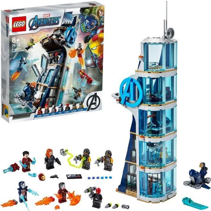 LEGO® Super Heroes 76166 La tour de combat des Avengers V29 Idée Cadeau Marvel Jouet Fille et Garçon 8 ans et plus-0