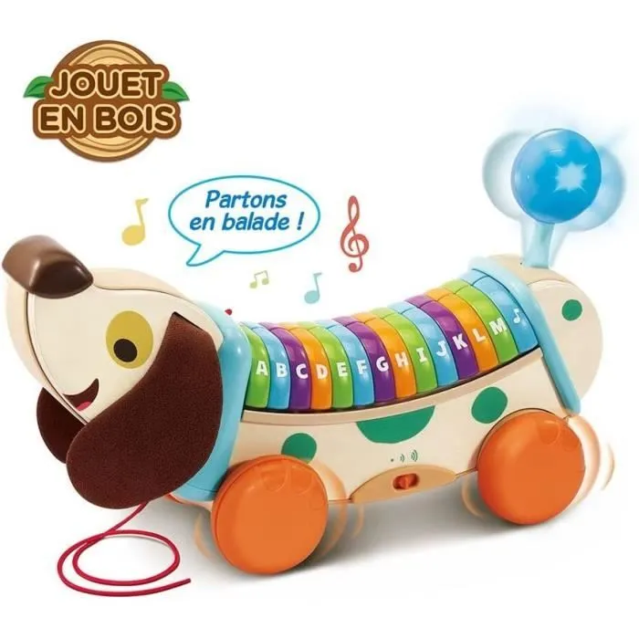 VTECH BABY - Play Green - Mon Chien ABC Interactif (Jouet Bois FSC®)-3