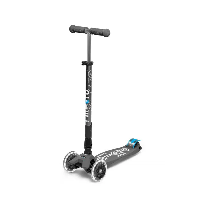 Trottinette - MICRO - Maxi Deluxe - 3 roues - LED - Gris-0