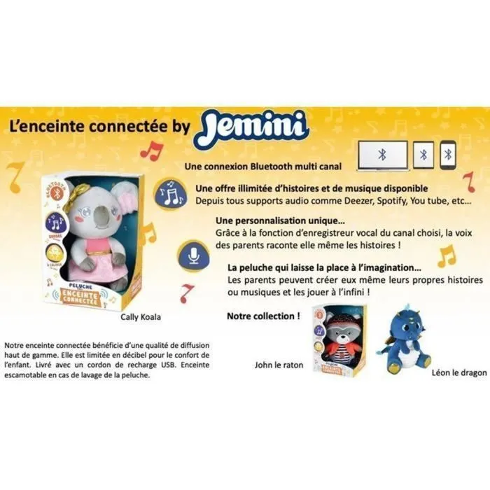 Peluche Bluetooth - JEMINI - Cally Mimi Koala - Gris - Enfant - 21 cm-4