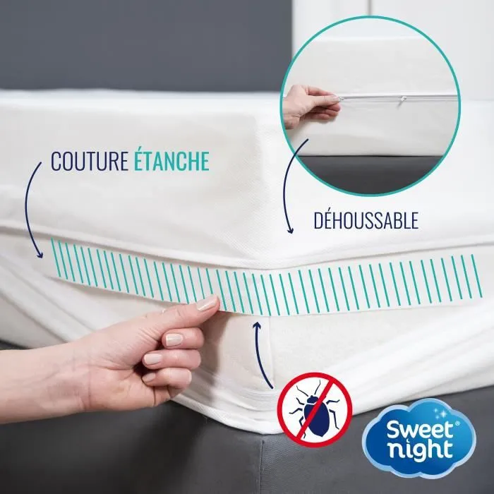 Housse intégrale matelas - Anti-Punaise de lit - 140x190x30 cm - Lavable - Sans traitement chimique-2