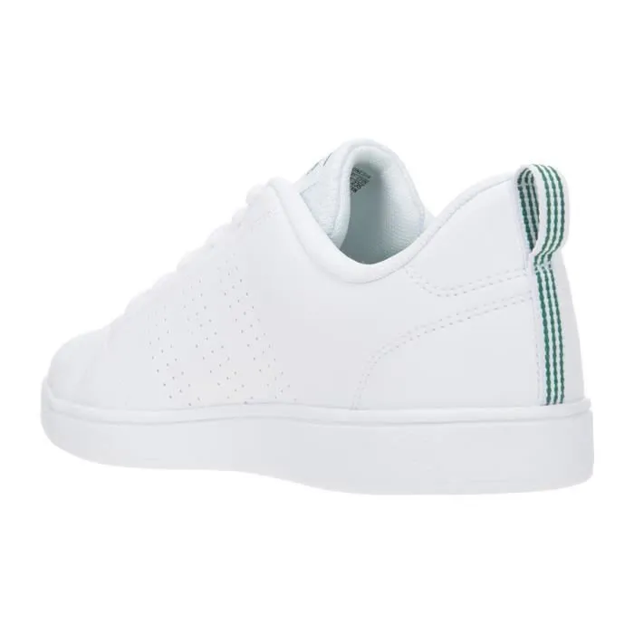 Baskets ADIDAS Vs Advantage Clean - Enfant - Blanc et vert - Cuir lisse - Lacets - Semelle en caoutchouc-2
