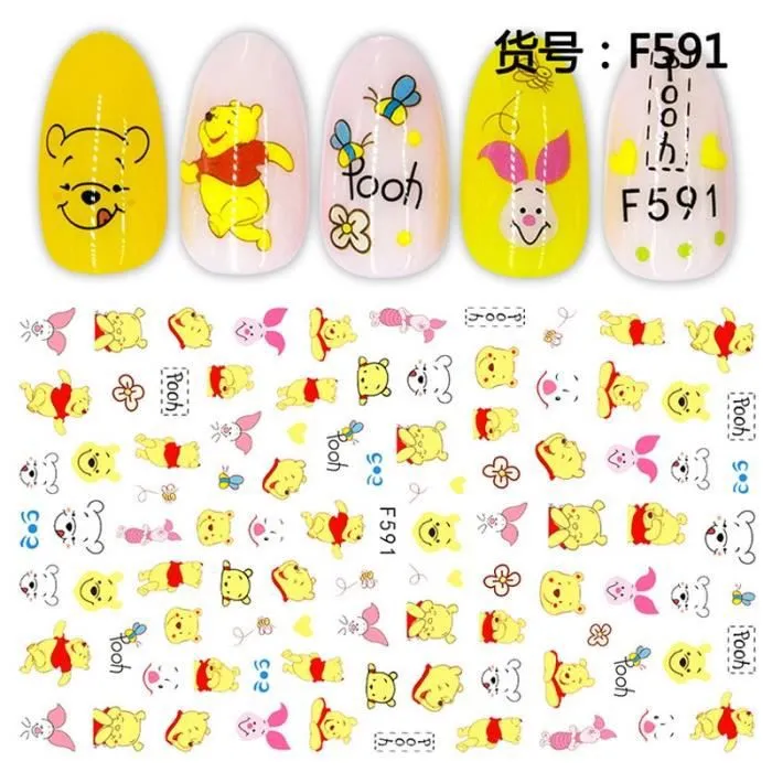 A 1pc -Lilo &amp Stitch – autocollants d'ongles pour enfants, jouets Disney, accessoires de manucure, Cool, peinture, dessin animé d-3