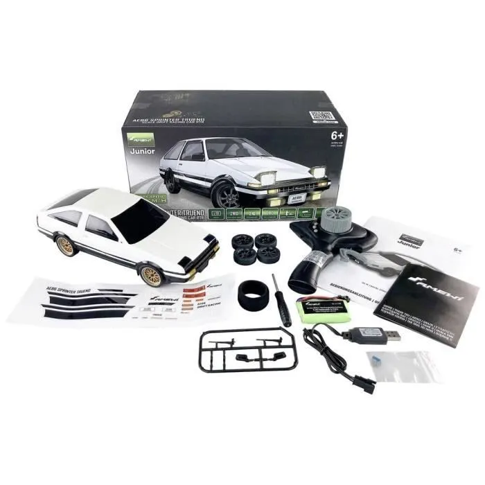 Voiture RC électrique - AMEWI - AE86 Sprinter Trueno - Blanc - Propulsion arrière-1