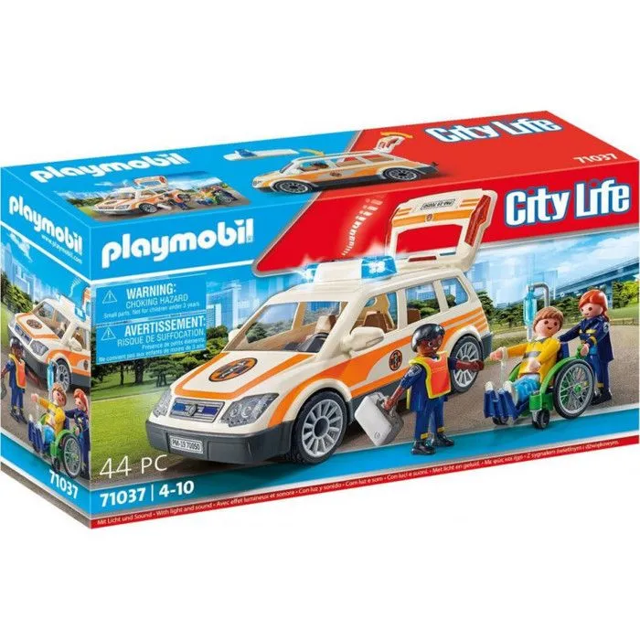 Véhicule - PLAYMOBIL - 71037 - Voiture de médecin urgentiste - 44 pièces - À partir de 4 ans-3