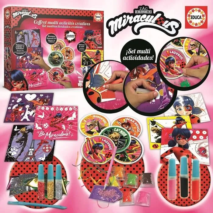 Coffret Multi-activités Miraculous Ladybug - Loisirs créatifs - EDUCA - 18931-3