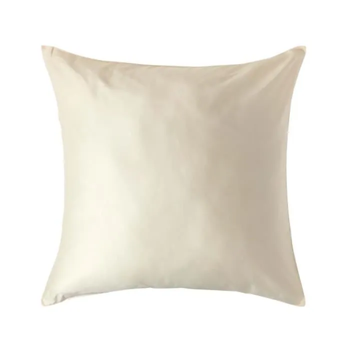 Taie d'Oreiller en coton BIO Crème 400 fils 80 x 80 cm-0