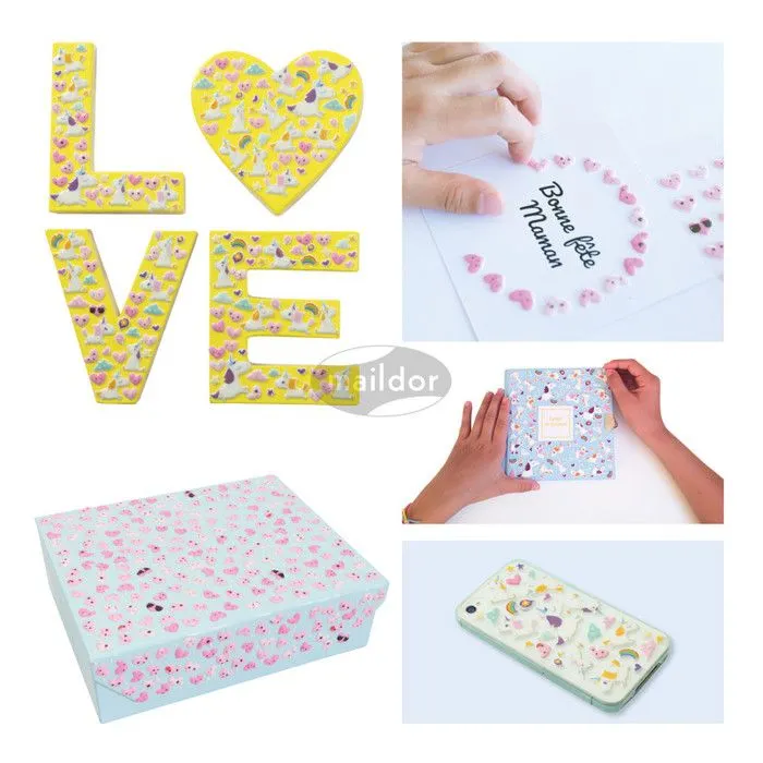 Stickers 3D - MAILDOR - Cooky - Pochette de 160 - Résine époxy - Mixte-3