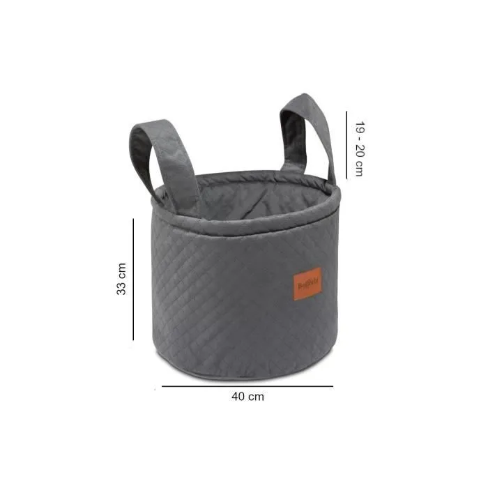 Bellochi Panier Rangement Enfant - Pliable et Universel Panier Rangement Jouet - Velours Doux - 33x40 cm Gris-3