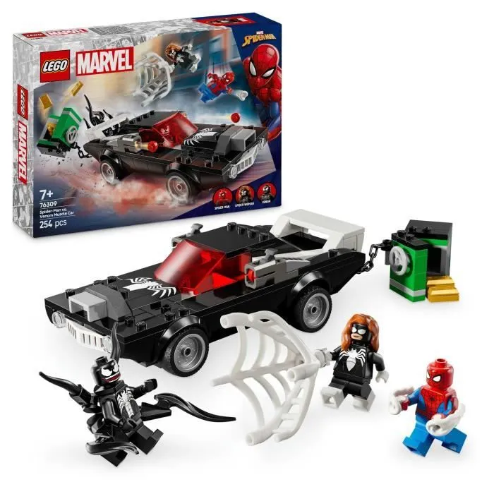 LEGO Marvel 76309 Spider-Man contre le bolide de Venom - Jouet de construction dès 7 ans-0