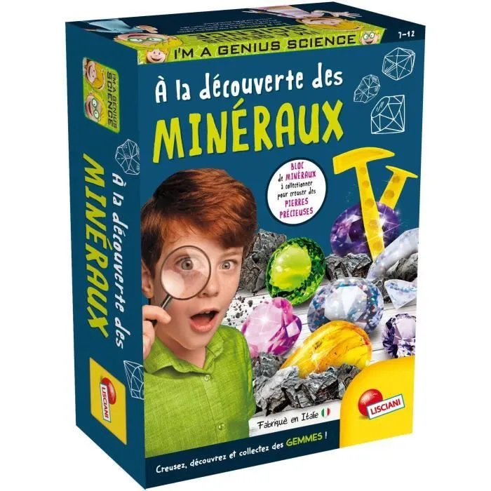 Découverte des minéraux - Kit Scientifique - I'M A GENIUS POCKET - Bloc à creuser-0