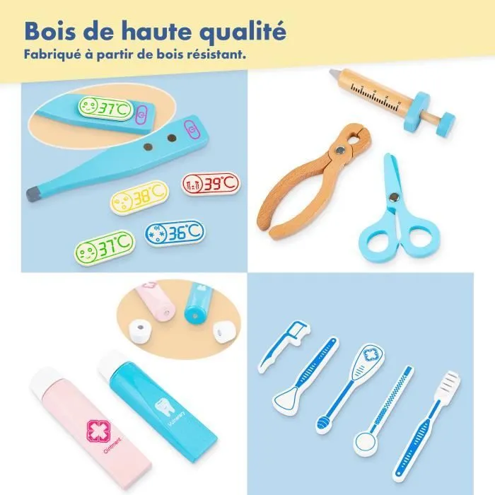 Green series Malette Docteur Enfant - Kit Docteur Enfant | Stéthoscope Enfant, Jouet Docteur Enfant, 3 Ans, GS9931-2