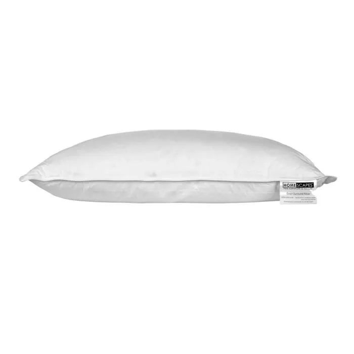 Oreiller double niveau de garnissage en plumes et duvet de canard Blanc 50 x 75 cm-1