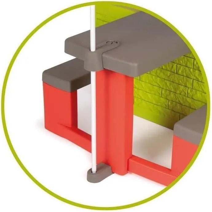 Smoby - Parasol pour tables pique-nique - 80 x 90 cm - Rouge-2