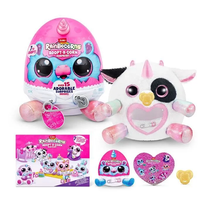 Peluche surprise - ZURU - Rainbocorns - Rose - 15 surprises - Accessoires inclus-2