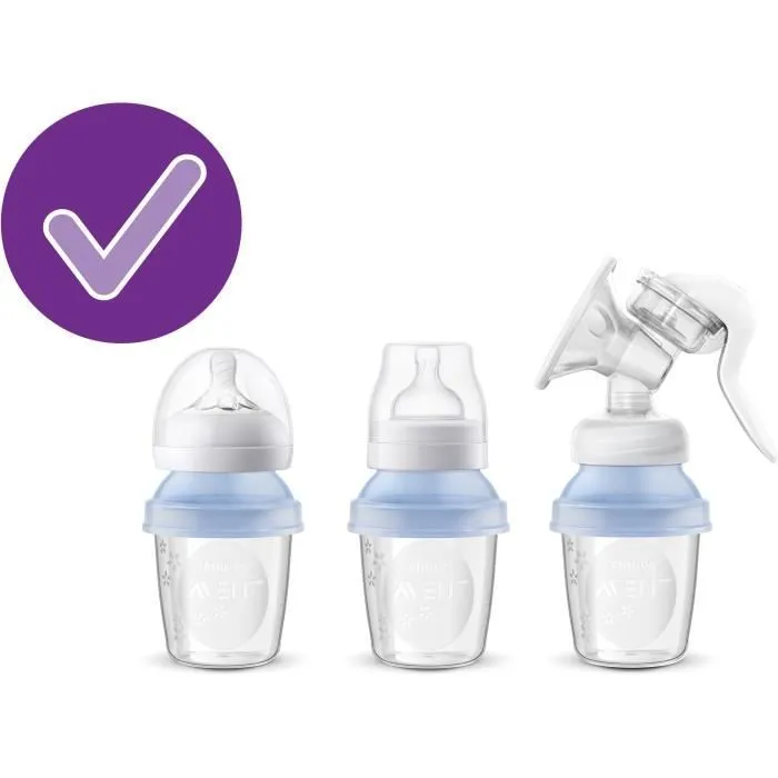 Pots de conservation - PHILIPS AVENT - Lait maternel - 10 pots 180ml + 2 adaptateurs-5