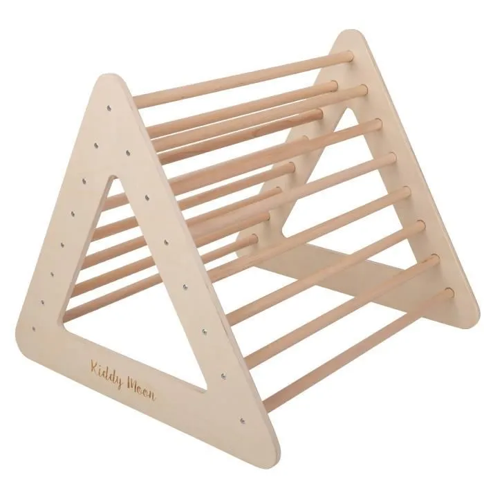 Échelle Gymnastique d'Escalade Pikler pour Enfants KiddyMoon - Naturelle - 90x80x90 cm-1