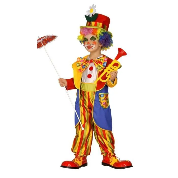 Déguisement Enfant Clown Farceur - 3/5 ans (94 à 108 cm) Coloris Unique-0