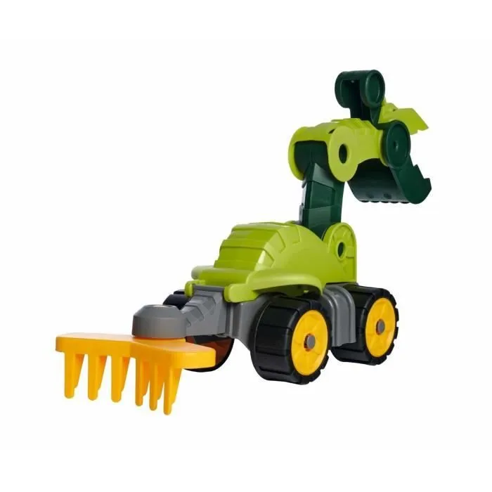 Véhicule de chantier Dinosaure - BIG - T Rex - Râteau mobile et godet - Jouet pour enfant-3