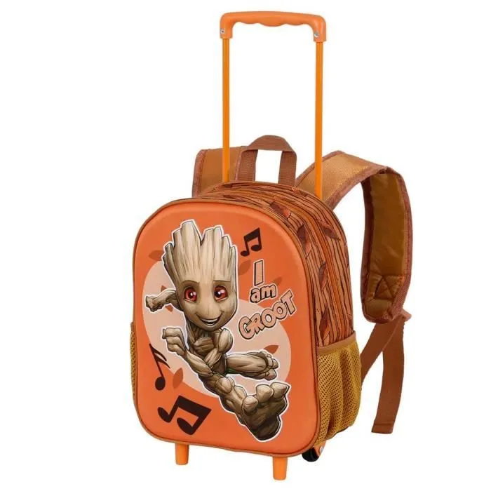 Sac à dos 3D à Roulettes Petit - Marvel I am Groot Soundtrack - Multicolore - Taille Unique-0