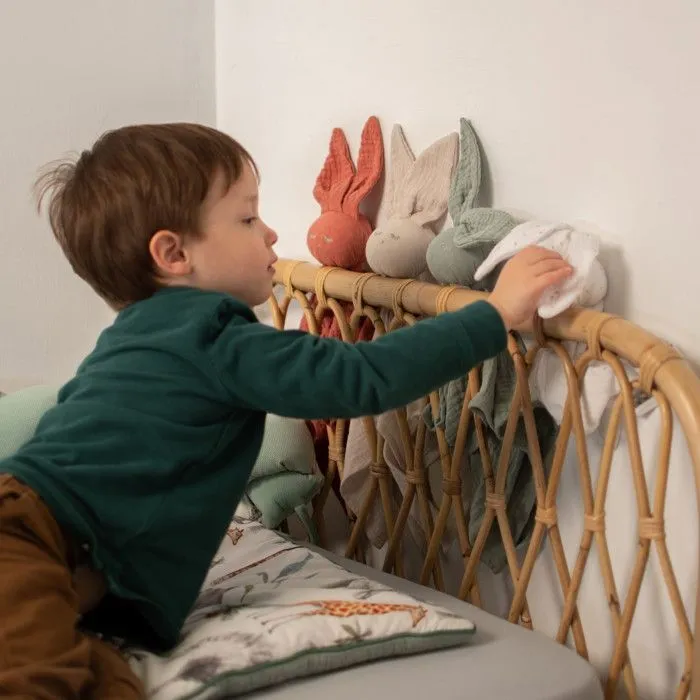 Doudou plat Lapin Eucalyptus 50 x 50 cm Multicolore-1