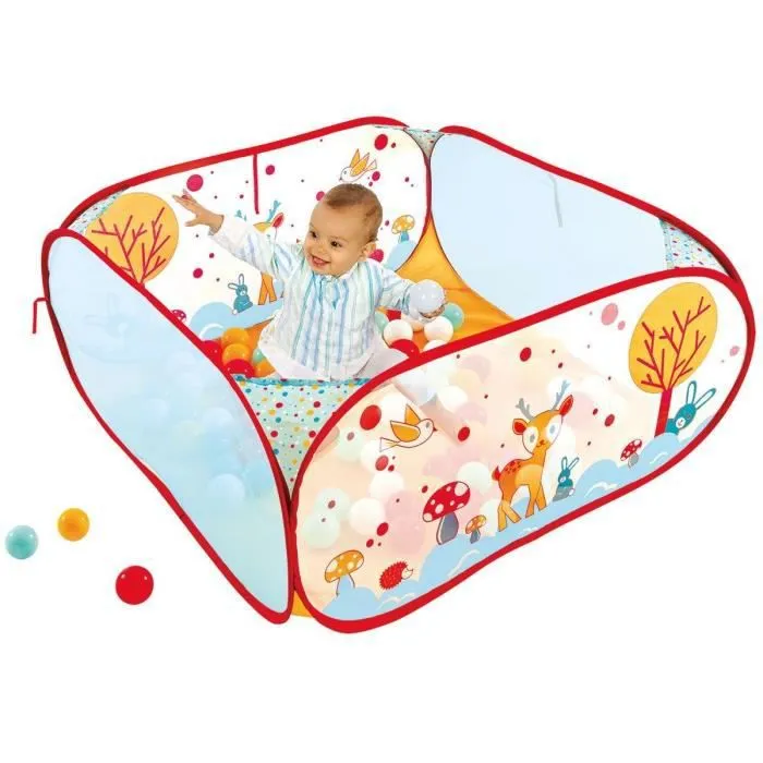 Aire de jeu - LUDI - Lapin - Pop-up et balles - Système pratique - Multicolore-1