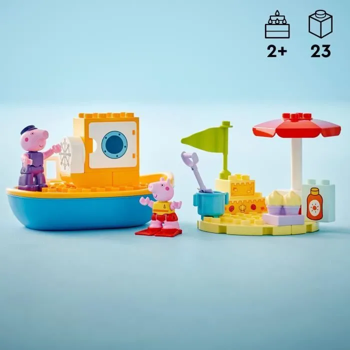 LEGO® DUPLO® 10432 Le Voyage en Bateau de Peppa Pig - Set de Jeu de Bain pour Tout-petits-3