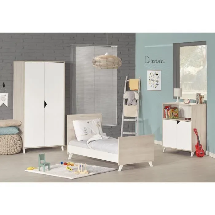 Lit bébé évolutif - 140x70cm - Babyprice Scandi naturel - En bois-6