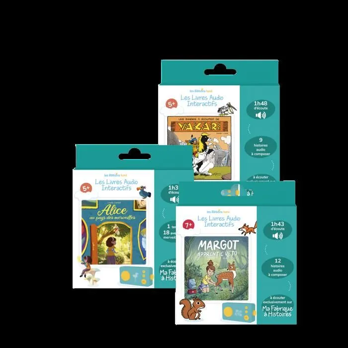 Console éducative - Lunii - 3 Livres audio interactifs - Pack les héros Lunii 40 histoires pour les enfants de 5 à 8 ans-0