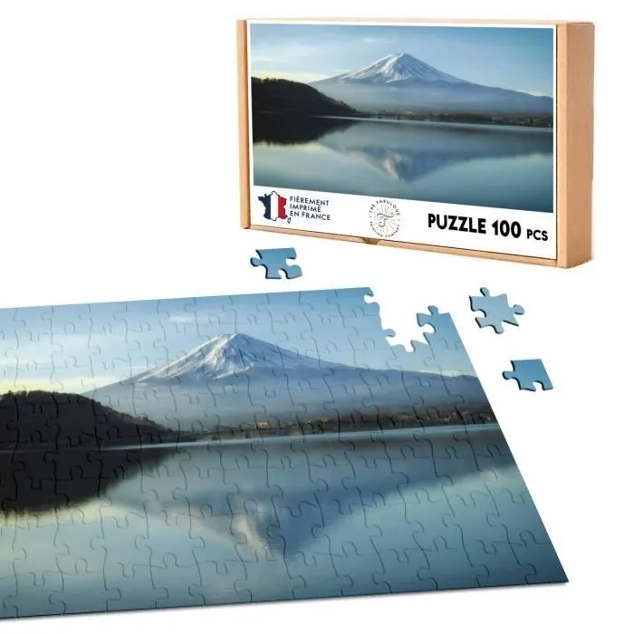 Puzzle Classique 100 pièces - FABULOUS - Vue Du Mont Fuji Reflet dans le Lac Japon - Adulte - Intérieur-0