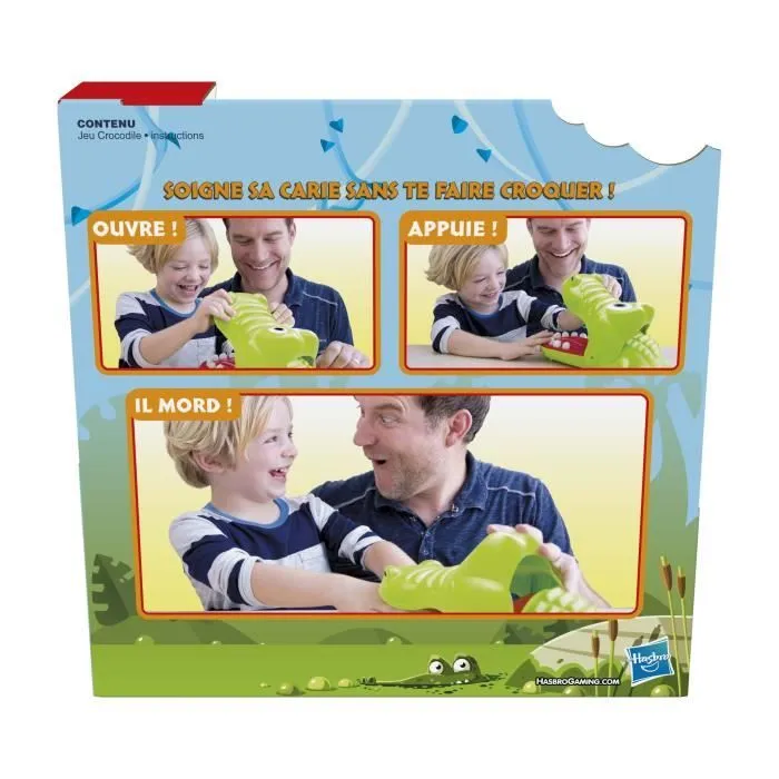 Croc' Dentiste, Jeu de société pour les petits, Jeu fun, Version française, Hasbro Gaming, Dès 4 ans-3