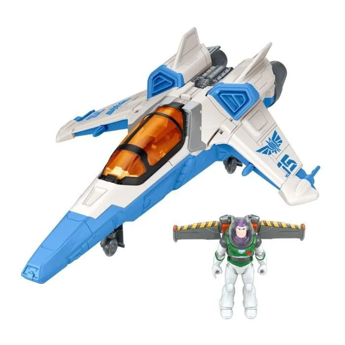 Figurine Buzz l'Éclair - Vaisseau XL-15 - Lightyear - Lance-projectiles - Jetpack - Figurine incluse HHJ56-0