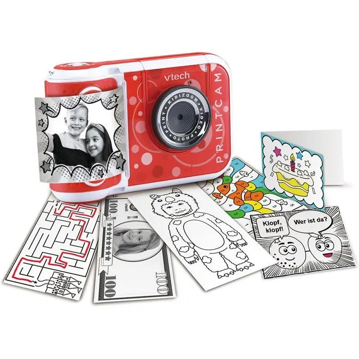 Appareil photo - VTECH - Kidizoom Print Cam - Couleur rose - Piles fournies - À partir de 4 ans-0
