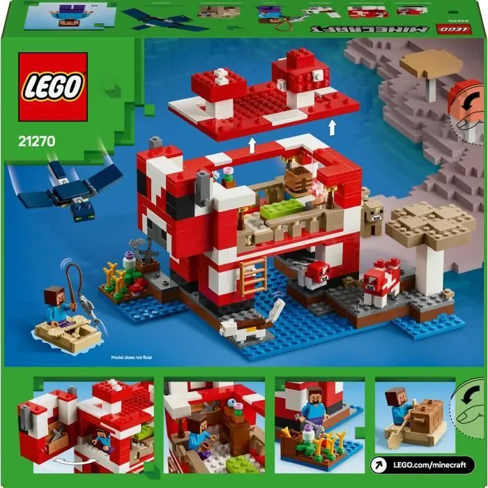 LEGO Minecraft 21270 La maison des Champimeuhs - Jeu de construction pour fille dès 8 ans-5