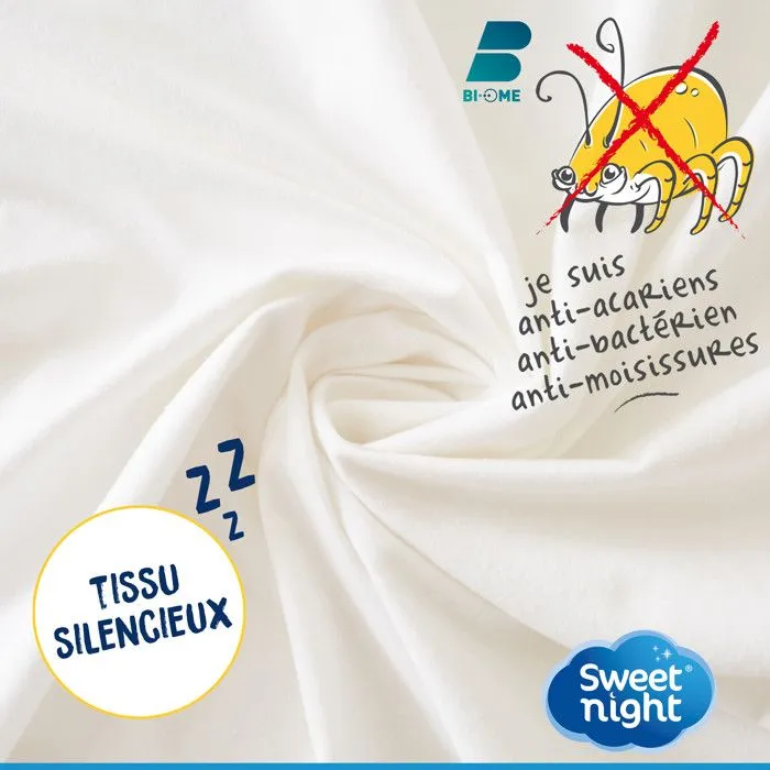 Protège matelas - SWEET NIGHT - Lit Articulé - Imperméable - Anti Acariens - 80x200 cm-2