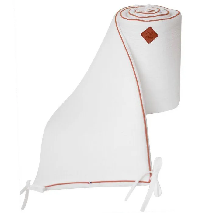 Tour de lit universel en gaze de coton - SEVIRA KIDS - Jeanne - Bébé - Blanc-0